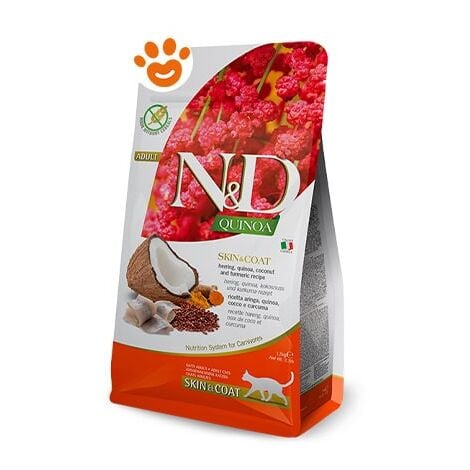 Farmina Cat N&ampD Quinoa Cat Skin&ampCoat Aringa  - Farmina Cat N&ampD Quinoa Cat Skin&ampCoat Aringa - Sacco Da 5 Kg