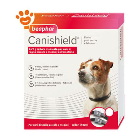 Beaphar Dog Canishield Collare Taglia Piccola e Media  - Beaphar Dog Canishield Collare Taglia Piccola e Media - Confezione da 1 Collare