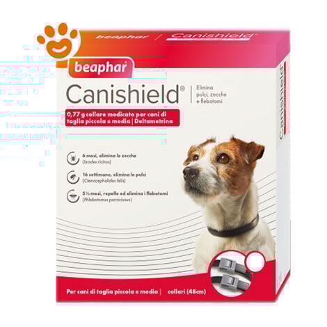 Beaphar Dog Canishield Collare Taglia Piccola e Media  - Beaphar Dog Canishield Collare Taglia Piccola e Media - Confezione da 1 Collare
