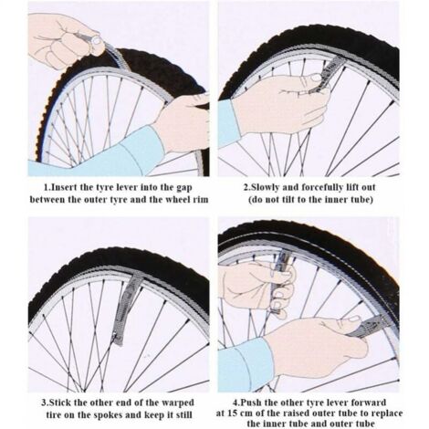 Leva per pneumatici manuale da 4 pezzi, leva per pneumatici per bici in acciaio, leva per pneumatici per bici, leva per pneumatici per bici, leva per riparazione ruote kit bici
