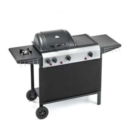 Ompagrill 4080 Barbecue Gas Piastra 26x34cm Graglia 46x34 Scalda Cibo 40x14.5cm