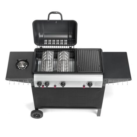 Ompagrill 4080 Barbecue Gas Piastra 26x34cm Graglia 46x34 Scalda Cibo 40x14.5cm