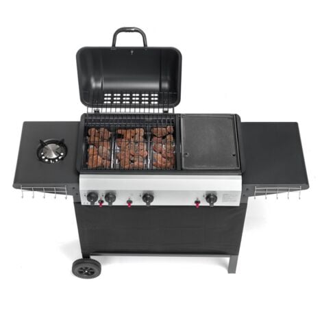 Ompagrill 4080 Barbecue Gas Piastra 26x34cm Graglia 46x34 Scalda Cibo 40x14.5cm