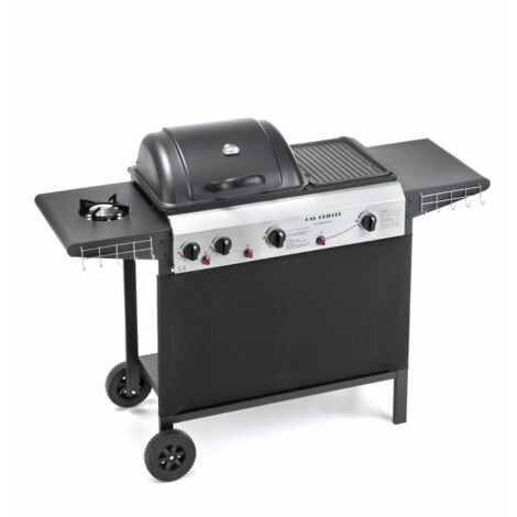 Ompagrill 4080 Barbecue Gas Piastra 26x34cm Graglia 46x34 Scalda Cibo 40x14.5cm