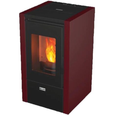 stufa a pellet canadian stove "nevada 7" bordeaux 6,2 kw