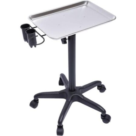 Carrelli di servizio Tatuaggio Metallo Trolley salone, Stazione di lavoro mobile con vassoio portatile, regolabile, per tatuaggi, ufficio, salotto, strumento