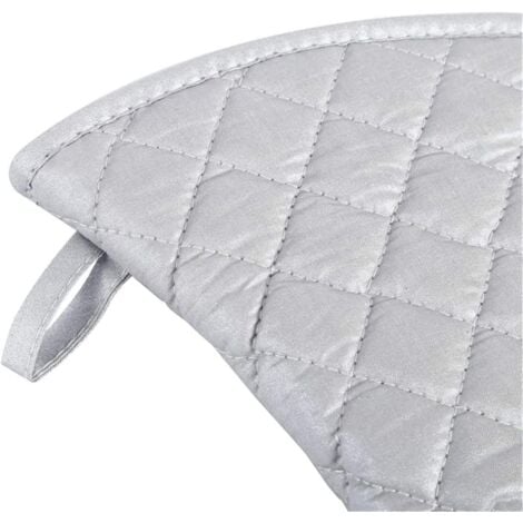 Guanti da forno Crediri, guanti in tessuto placcato argento impermeabili, guanti da forno bifacciali antiscivolo resistenti al calore per grigliare/cucinare/cuocere al forno/barbecue, 1 paio argento.