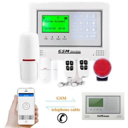 TrAdE Shop Traesio - Kit Antifurto Casa Allarme Display Touch Screen Combinatore Gsm Wireless App -