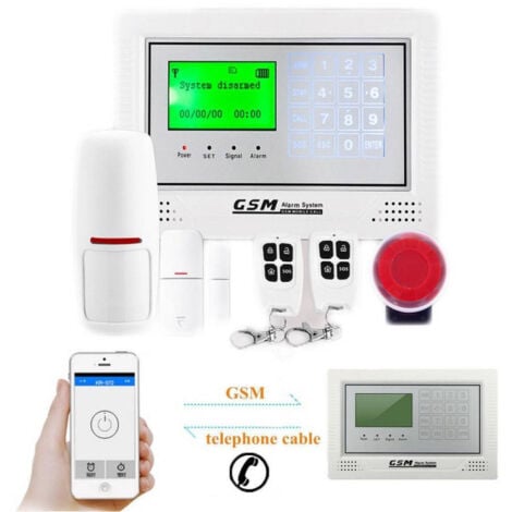 TrAdE Shop Traesio - Kit Antifurto Casa Allarme Display Touch Screen Combinatore Gsm Wireless App -