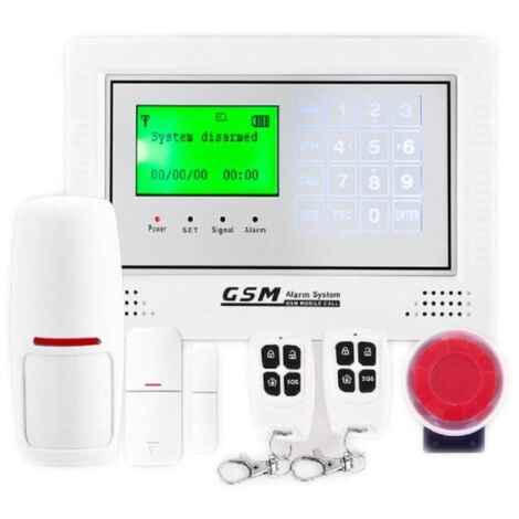 TrAdE Shop Traesio - Kit Antifurto Casa Allarme Display Touch Screen Combinatore Gsm Wireless App -
