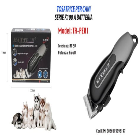 MaxTech - Tosatrice Rasoio Per Cani Per Il Taglio Del Pelo Serie K100 Ta-pe01 -