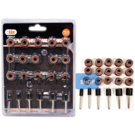 TrAdE Shop Traesio - Kit 51pz Accessori Mini Trapano Dremel Modellismo Tamburo Levigatura Leviga -