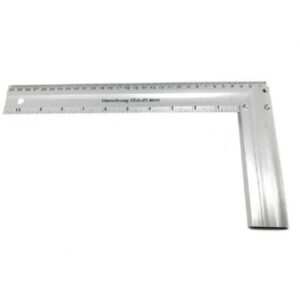 TrAdE Shop Traesio – Squadra Combinata In Alluminio Con Righello 300 Mm Angolo 90 Gradi 91846 –
