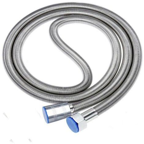 TrAdE Shop Traesio - Tubo Flessibile Soffione Doccino Per Doccia Vasca Bagno 2.5mt In Acciaio Cromato -