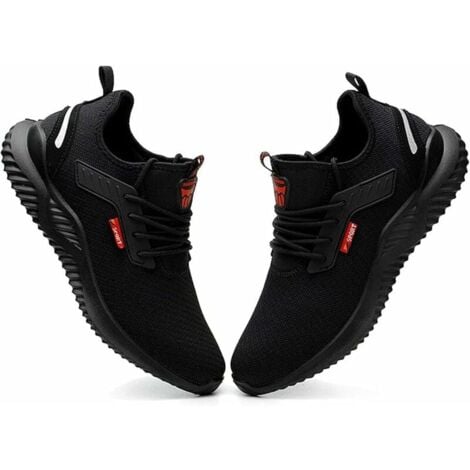 Scarpe antinfortunistiche da uomo e da donna, leggere, da lavoro, traspiranti, con puntale in acciaio e protezione antinfortunistica (43 EU)