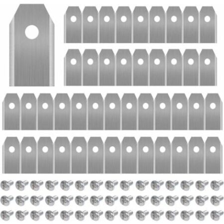 45 lame in titanio per tutti i robot rasaerba Husqvarn/Automower/Yardforce/Gardena (3g-0,75mm) con 45 viti, lame di ricambio per modelli 105, 310, 315, 320, 420, 430x, r40i