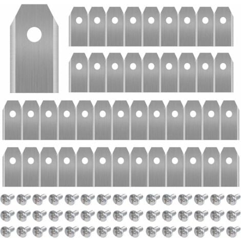 45 lame in titanio per tutti i robot rasaerba Husqvarn/Automower/Yardforce/Gardena (3g-0,75mm) con 45 viti, lame di ricambio per modelli 105, 310, 315, 320, 420, 430x, r40i