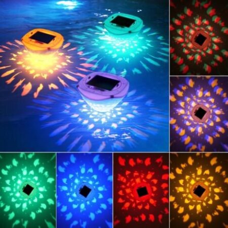 Luci galleggianti a LED solari per piscina, laghetto, acquario, decorazione per feste