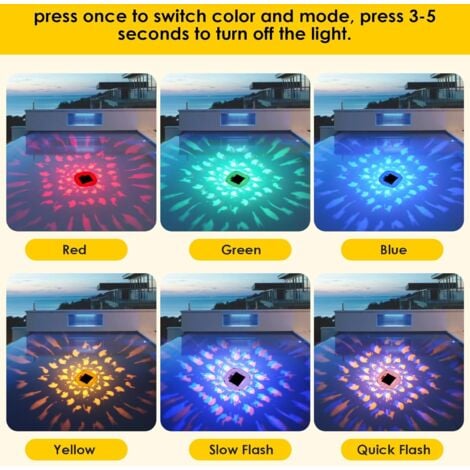 Luci galleggianti a LED solari per piscina, laghetto, acquario, decorazione per feste