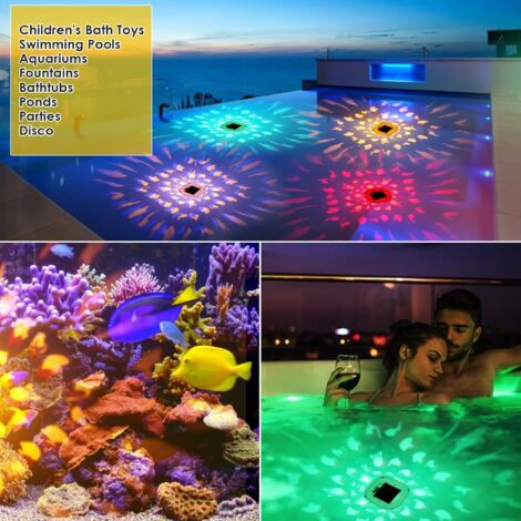 Luci galleggianti a LED solari per piscina, laghetto, acquario, decorazione per feste