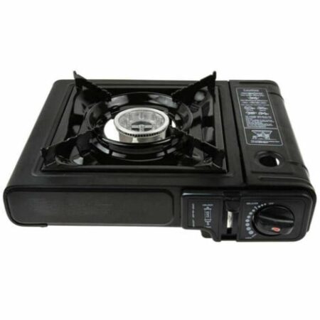 TrAdE Shop Traesio - Fornello Portatile Da Campeggio A Gas Cucina Viaggio Camping Con Valigetta -