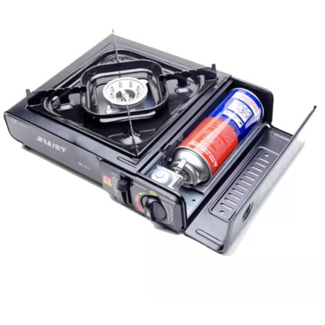 TrAdE Shop Traesio - Fornello Portatile Da Campeggio A Gas Cucina Viaggio Camping Con Valigetta -