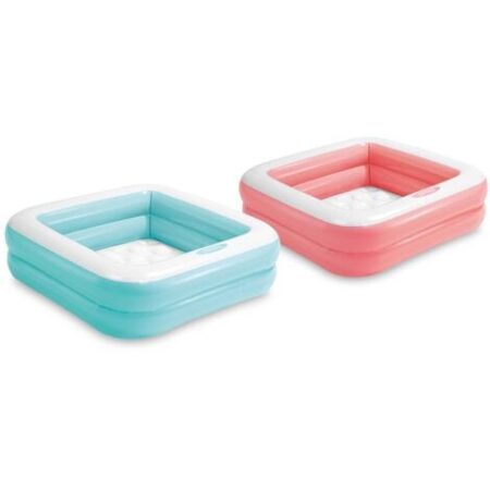 Intex 57100NP - Piscina Gonfiabile Baby  Quadarata Assortiti, Vinile, Multicolore, 86x86x25 cm