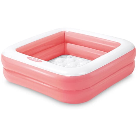 Intex 57100NP - Piscina Gonfiabile Baby  Quadarata Assortiti, Vinile, Multicolore, 86x86x25 cm