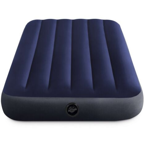 Intex 64756 - Materasso Gonfiabile Dura-Beam Classic Downy Singolo, PVC, Blu, 76x191x25 cm