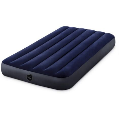 Intex 64756 - Materasso Gonfiabile Dura-Beam Classic Downy Singolo, PVC, Blu, 76x191x25 cm