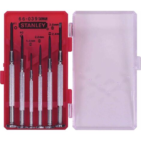 Stanley 1-66-039 Set 6 Giraviti Cacciavite Elettronica