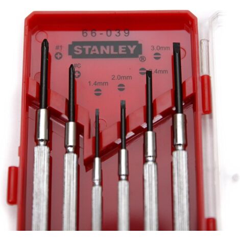Stanley 1-66-039 Set 6 Giraviti Cacciavite Elettronica