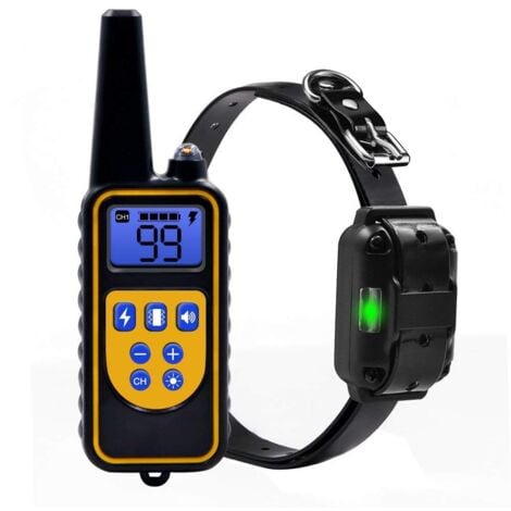Collare da addestramento per cani ricaricabile e impermeabile IP67 con distanza di 800 m, 99 livelli di vibrazione, scossa elettrica, modalità suono.