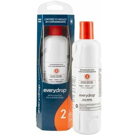 Everydrop by Whirlpool Ice and Water Filtre pour réfrigérateur 2, EDR2RXD1, emballage unique