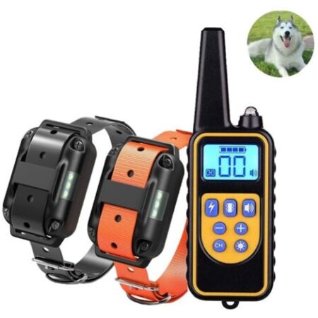 Collare per addestramento cani, ricaricabile, impermeabile IP67, distanza 800 m, 99 livelli di vibrazione, scossa elettrica, modalità suono