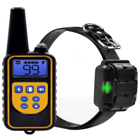 Collare per addestramento cani, ricaricabile, impermeabile IP67, distanza 800 m, 99 livelli di vibrazione, scossa elettrica, modalità suono