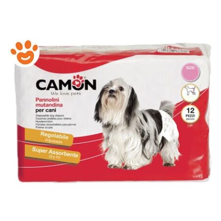 Camon Dog Pannolini Mutandina  - Camon Dog Pannolini Mutandina - Confezione da 12 Pezzi (Taglia M)