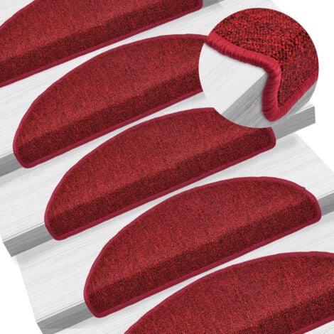 Gradini per scale 15 pezzi Rosso bordeaux 65 x 24 x 4 cm DEC023557