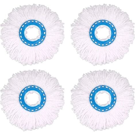 pezzi di testine per mocio in microfibra, testine di ricambio rotonde per mocio, testine per mocio con rotazione a 360° per la pulizia dei pavimenti (diametro 16 cm)