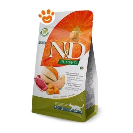 Farmina Cat N&ampD Pumpkin Adult Anatra Zucca e Melone  - Farmina Cat N&ampD Pumpkin Adult Anatra Zucca e Melone - Sacco Da 300 Gr