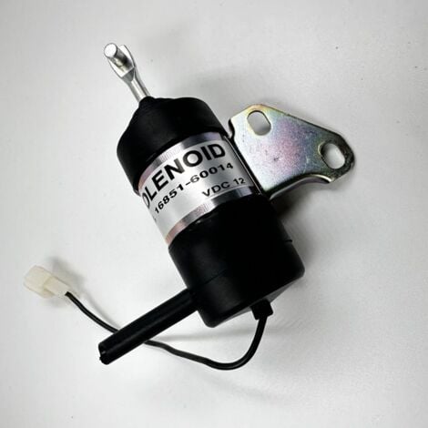 BEBUSINGOTO Solenoide di arresto carburante 16851-60014 Solenoide di arresto carburante di ricambio per Kubota BX2230D RTV900R RTV900T B7410D BX1500D BX1800D