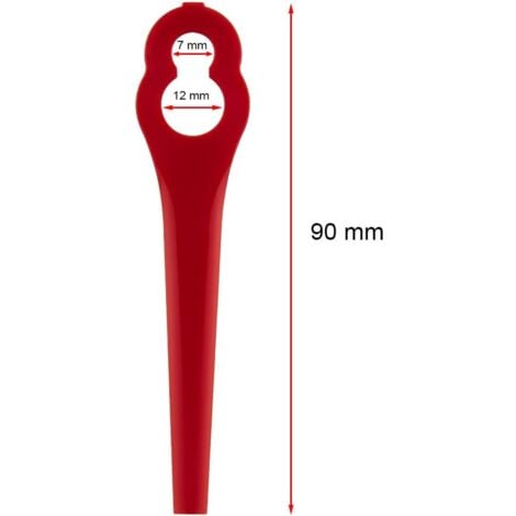 Confezione da 100 lame di ricambio compatibili con decespugliatore a batteria Einhell - Lama in plastica per decespugliatore Einhell
