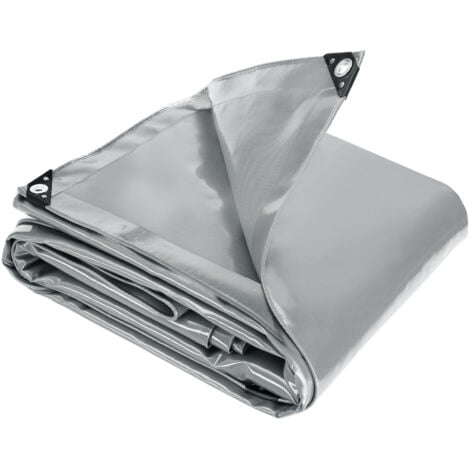 Telone impermeabile grigio - Telone impermeabile con occhielli, telone da campeggio, telone protettivo - 2 x 3 m