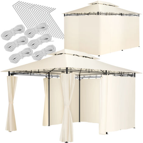 Gazebo da giardino deluxe Emine con 6 teli laterali