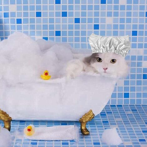 Cuffie da doccia per animali domestici Zerodis, cuffia da bagno per gatti e cani, cuffia impermeabile, cuffia impermeabile, accessori per doccia e bagno per animali domestici (A)