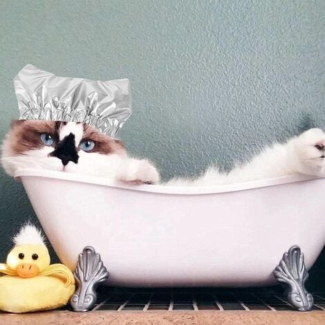 Cuffie da doccia per animali domestici Zerodis, cuffia da bagno per gatti e cani, cuffia impermeabile, cuffia impermeabile, accessori per doccia e bagno per animali domestici (A)