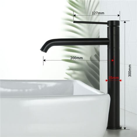 Rubinetto Miscelatore Bagno per Miscelatore Lavabo Alto e Lavandino Bagno e Fredda e Calda Regolabile Rubinetto
