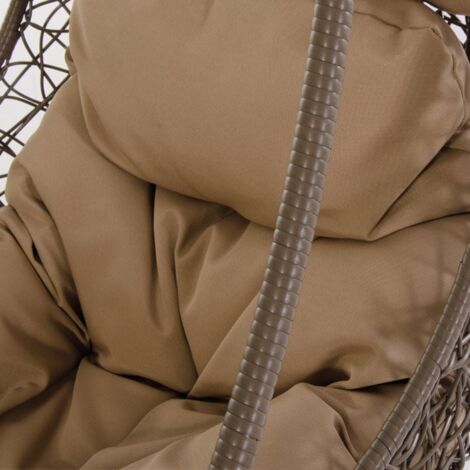 Poltrona pensile in rattan intrecciata 110 x 110 x 195h cm