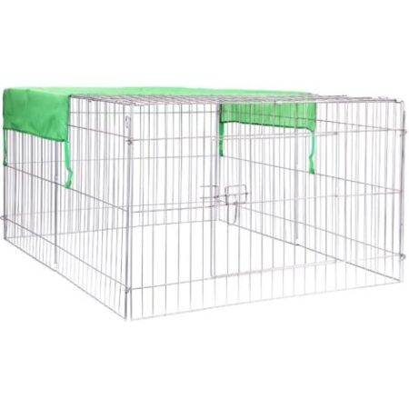 Recinto per piccoli animali 122 x 95 x 58 cm con telo parasole recinzione per conigli e lepri