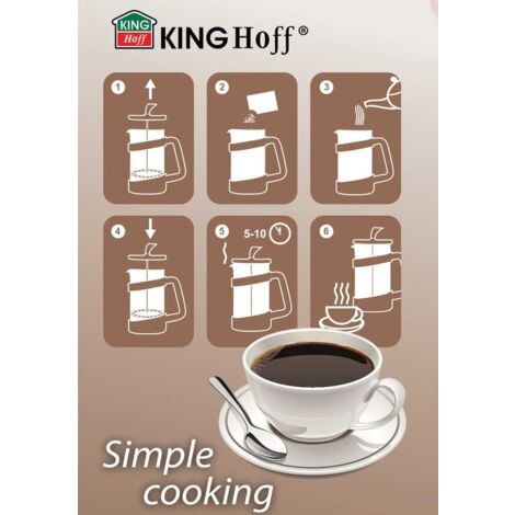 MACCHINA PER CAFFÈ/TÈ KINGHOFF CON PRESSIONE 600 m KH-1398